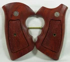 New, wood grips For Smith&Wesson Revolvers, N Frame Square butt