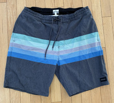 Rip Curl Lay Days Blue, Light Green, Gray Classic Board Shorts Size 34 - Pockets