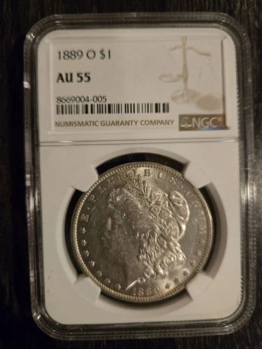 1889 O Morgan Silver Dollar NGC AU 55