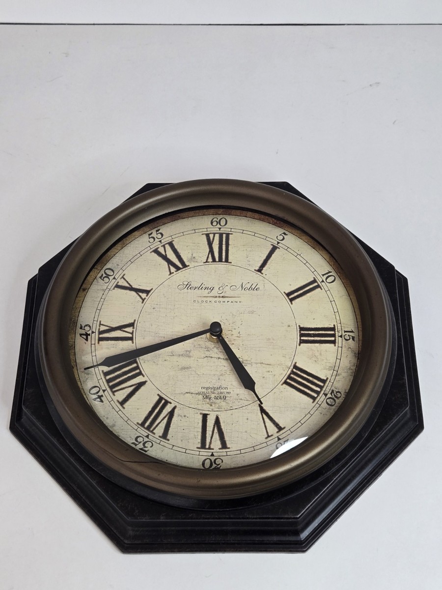 Sterling & Noble Clock Company Wall Clock No 9 Serial No