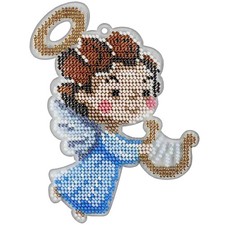 DIY Bead embroidery kit on a plastic base Christmas Angel Boy Craft gift