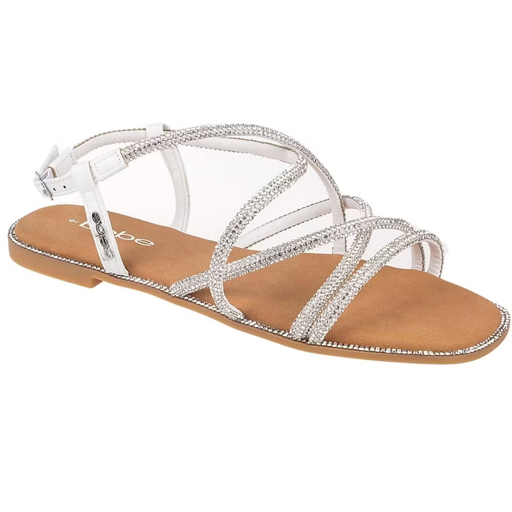 Bebe Women's Strappy Flat Sandals   Slingback Dress Sandals with