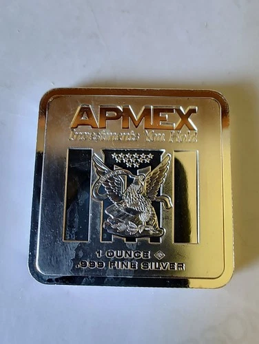 Apmex 1oz Silver Square Bar Made By Geiger
