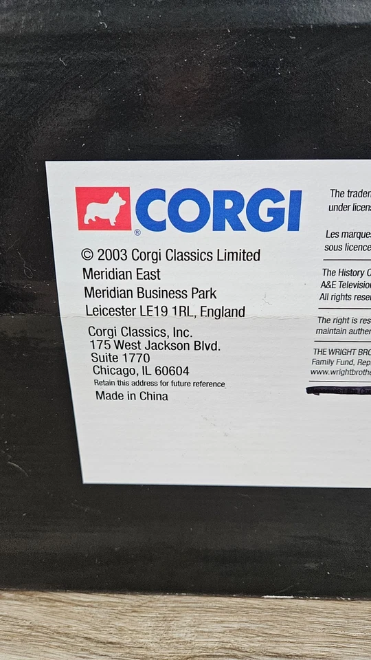 NIB Corgi 1:32 Scale The Wright Flyer 100 Years of Flight Collection NEW IN BOX - Image 4 of 4