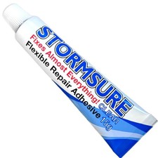 STORMSURE 15G FLEXIBLE REPAIR ADHESIVE GLUE CLEAR FIX RIPS AND HOLES FAST UK