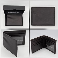 120 New Bosca Essentials Men's Wallet Dark Brown Leather Bifold