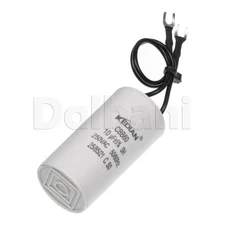 New 10UF 250VAC Wire Motor Run Capacitor CBB60 HVAC 10MFD 250VAC 25/85/21 30X60
