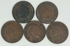 1899 1905 1906 1907 1909 Indian Head Cent Lot of 5 (705)