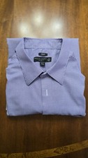 Pronto Uomo Non-Iron Classic Fit 100 Cotton Dress Shirt Tall 19 36/37 Purple