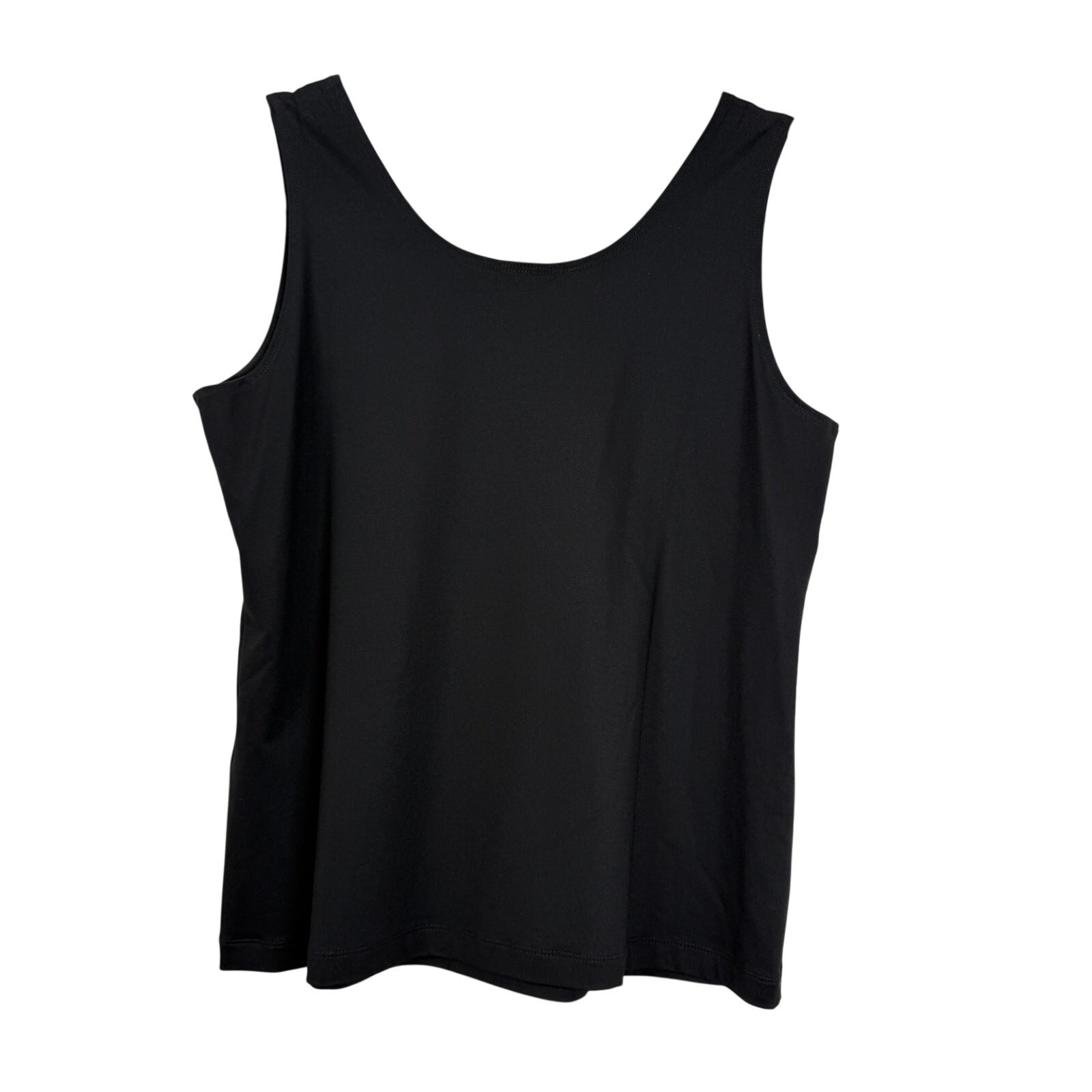 Chico’s Size 2 Black Basic Stretch Tank Minimalis… - image 3