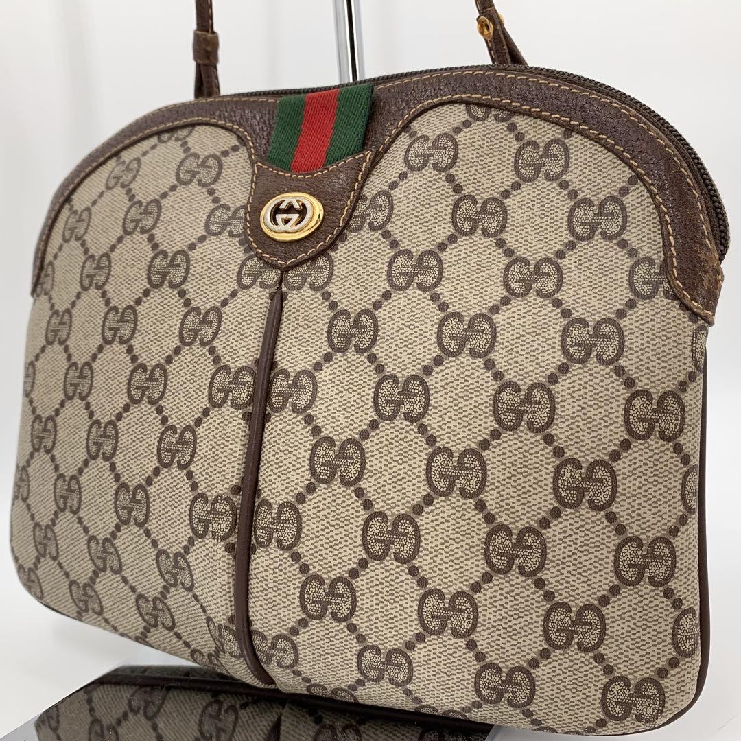 Gucci GG Sherry Line Leather Shoulder Bag Pre-Owned Luxury