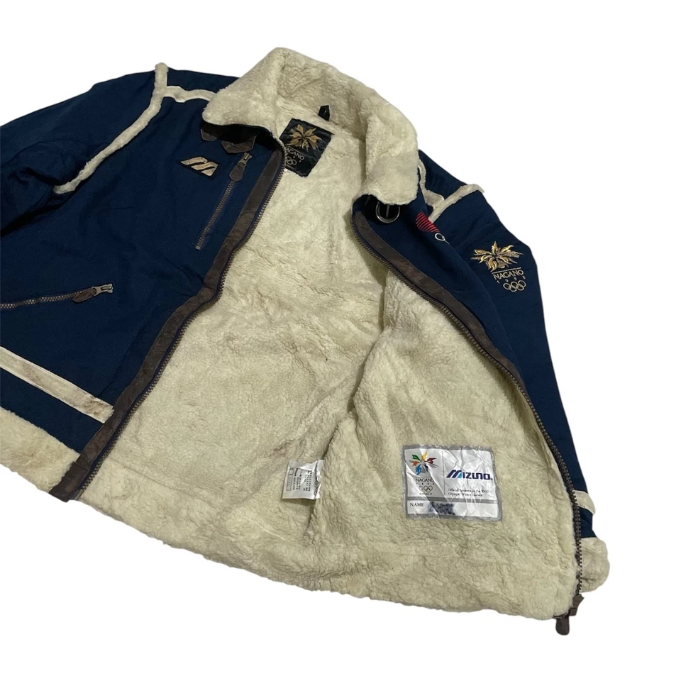 Chaqueta Sherpa Vintage Mizuno Olympic Japón 1998 Foto 4 de 4