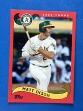2020 Topps Archives Red #242 Matt Olson Oakland Athletics #/75