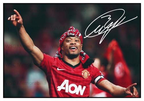 12423. Patrice Evra Signed Pictures (A4 Prints) Man United France West Ham etc.