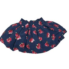 Abercrombie Kids Circle Skirt size Medium Navy Rose Floral Casual Pull On Lined