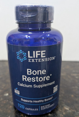 Life Extension Bone Restore 120 Capsules - Magnesium/Amino Acid/D3/TRAACS