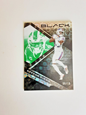 Stefon Diggs #15  EMERALD  SSP # 8/10   2023 Panini Black   Buffalo Bills