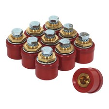 10 Stück Dinse DIX BE 50/70 Rot Einbaukupplung Einbaubuchse Standard M10 400 A