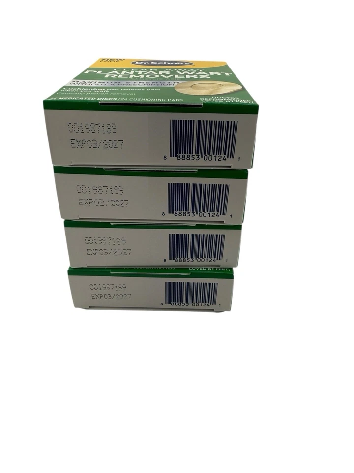 4x Dr. Scholl's Clear Away Plantar Wart Removers 24 Discs(Lot Of 4) Exp:03/2027 - Image 4 of 4