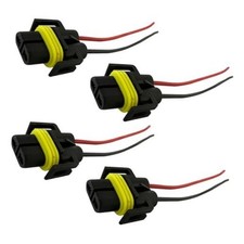 4PCS H8/ H9/ H11 880 881 Bulb Sockets, Nylon Female Adapter Wiring Harness 4pcs