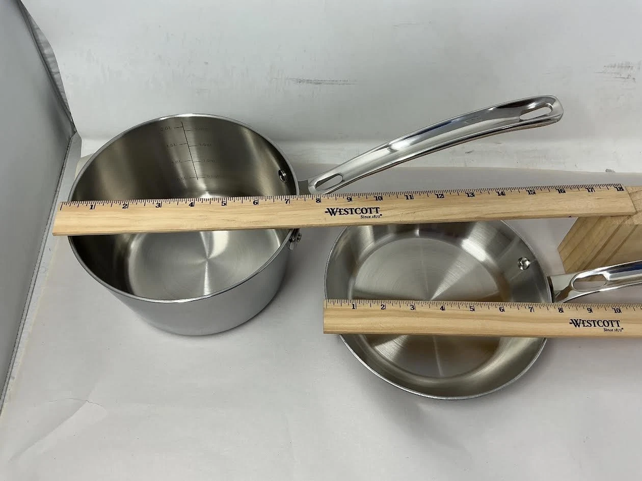 Viking Contemporary 3-Ply Pots and Pans Set, 10 Piece Stainless Steel Set
Opens in a new window or t