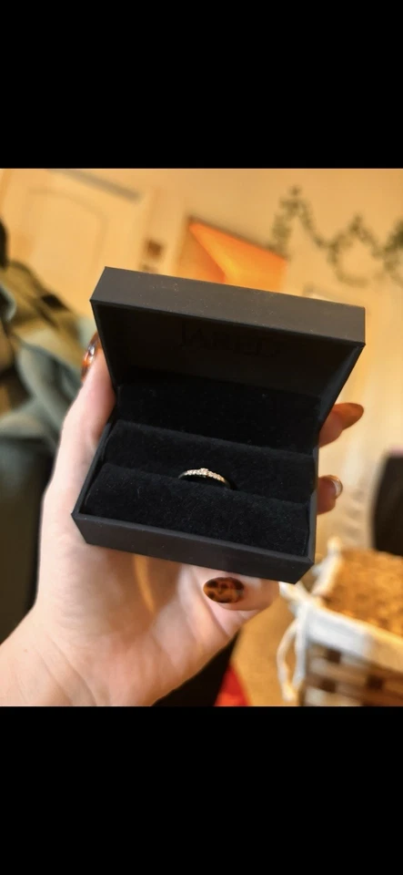 Anillo Promesa Diamante Jared 1/8 Ct Tw Redondo Plata de Ley Foto 2 de 4