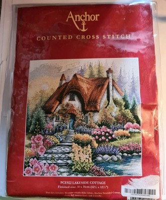 Anchor  PCE722 PCE922 Lakeside Cottage Counted Cross Stitch Kit