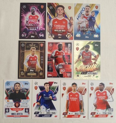 Match Attax Extra 25/26 Arsenal FC Team Set Lot 10 Karten 2025/2026
