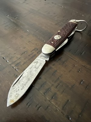 VINTAGE ULSTER Stamped OFFICIAL BOY SCOUTS OF AMERICA -FOLDING POCKET KNIFE USA