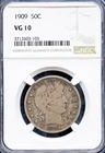 New Listing1909 50c Barber Half-dollar VG 10 NGC # 5712603-103 + Bonus