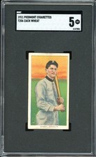 1909-11 T206 Zack Wheat HOF Brooklyn Dodgers SGC 5 EX