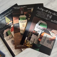 1980 • LOT OF 3 • BALLENTINE'S Scotch Whiskey Print Ad 1980s ADS.81