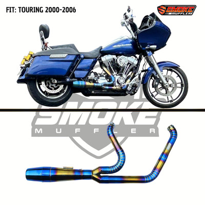 Harley Touring Exhaust 2-Into-1 For Road Glide FLTR 2000-2006 Full System