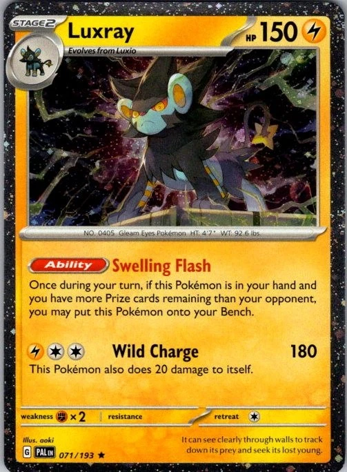 luxray pokemon card value ex 068/167 – Twilight Masquerade – Lot : Toys & Games holofoil pattern or surface detail) Luxray GL LV.X #109 Prices
