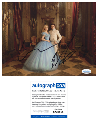 Richard Madden Lily James Cinderella Autographed Signed 8x10 Photo