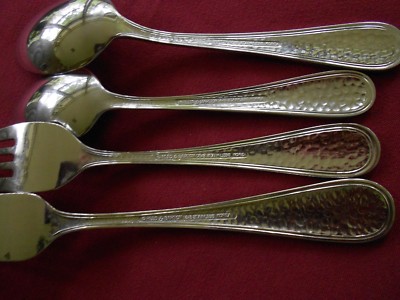 Reed & Barton Hammered Antique 18/10 Stainless Steel - 5pc. Place Reed & Barton Hammered Antique 18/10 Stainless Steel - 5pc. Place