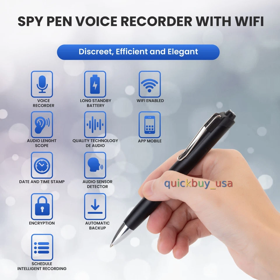WIFI Audio Pen Voice Recorder Real-Time Audio Thru App Voice Activated - TC18 - Image 2 of 4
