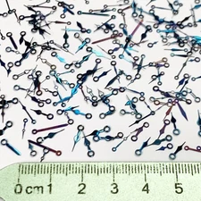 20 Waltham Wrist Watch Hands Blue 3/0 6/0 10L Repair Watchmakers Lot Parts Spade