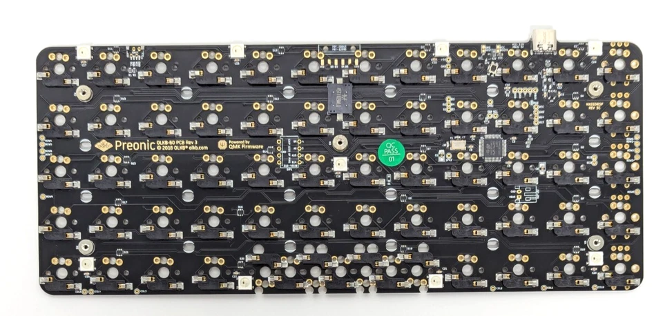 Drop + OLKB-60-3 MX Preonic V3, púrpura, sin teclas MDX-34772-4 Foto 4 de 4