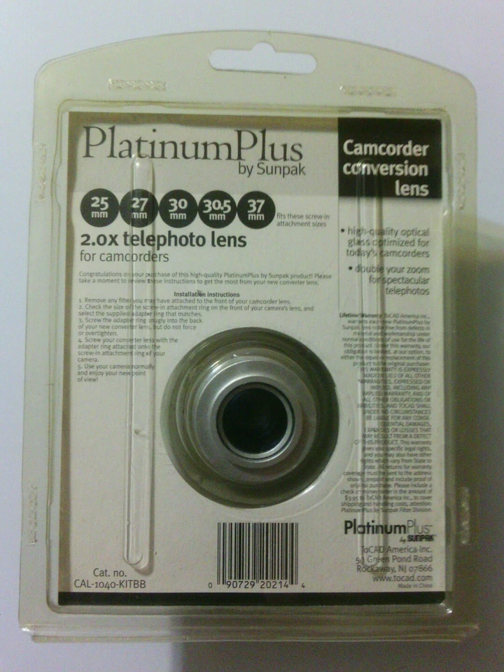 Platinum Plus 37mm 2.0x Telephoto Conversion Lens by Sunpak - Image 3 of 4