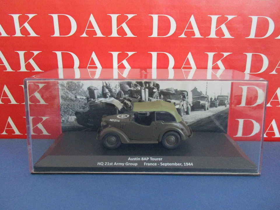 Die cast 1/43 Modellino Auto Austin 8AP Tourer HQ 21st army Group France 1944 - Immagine 4 di 4