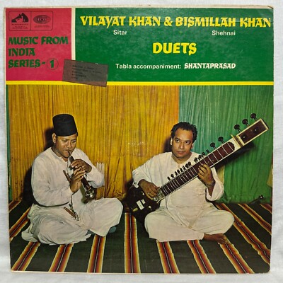 Vilayat Khan Bismillah Khan Duets Sitar Shehnai Classical LP Vinyl Record Indian