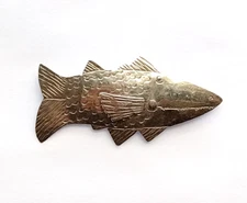 ! Lovely Old Pawn Signed EPW WORTHINGTON Sterling Silver Fish Brooch / Pin