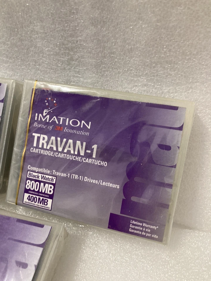 Lot Of Three New Sealed Imation 3M TR-1 TRAVAN-1 400MB/800MB Minicartridge - Image 3 of 4