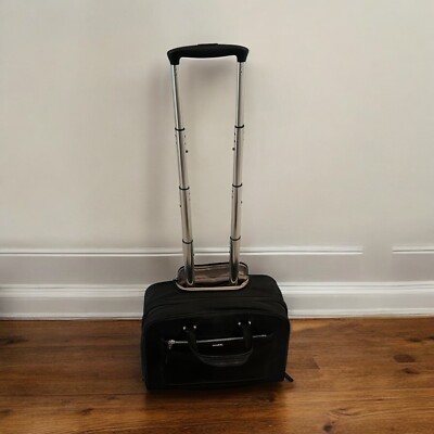 Samsonite Ladies Wheeled Rolling Carry-On Black Briefcase Luggage Case Laptop