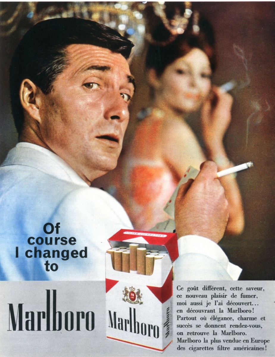 Autocollant Publicitaire Marlboro Vintage - Adesivo Pubblicitario - Occasion