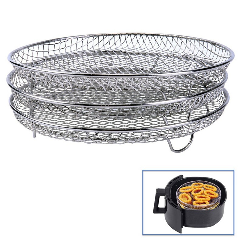 2Pcs Air Fryer Accessories for Ninja Foodi Dehydrating Rack Steaming