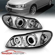 Dual Led Halo For 2000 2001 Infiniti I30 Projector Chrome Headlights Pair