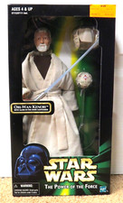 STAR WARS POWER OF THE FORCE OBI WAN KENOBI GLOW IN THE DARK LIGHT SABER SEALED