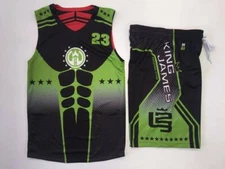 10 Adult Basketball Uniforms Set Reversables Home & away of Jerseys & Shorts---